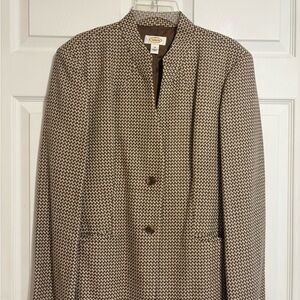 Talbots Chic Houndstooth Blazer